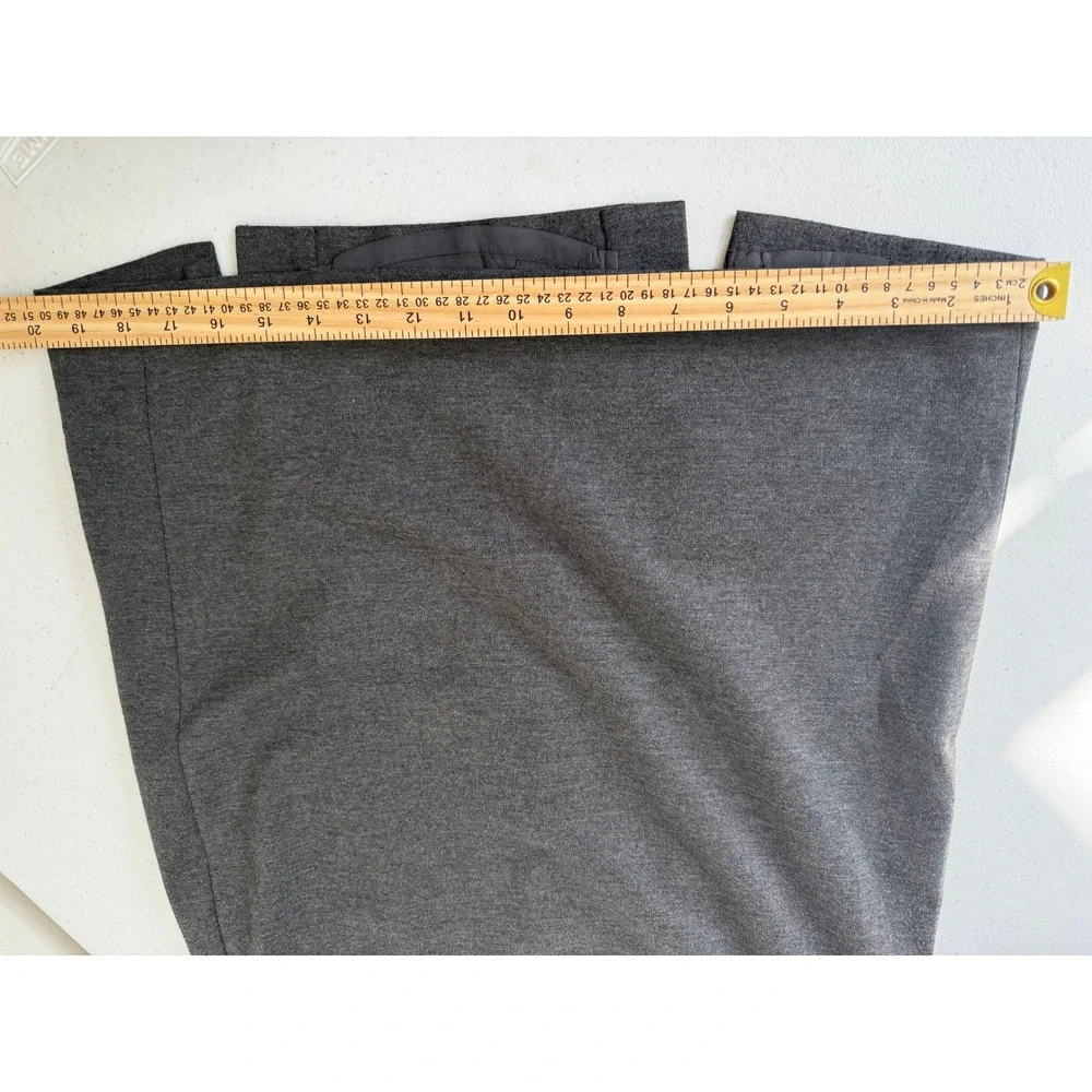 Ann Taylor‎ Loft Charcoal Gray Pencil Skirt Size 4 Lined Double Vent Career